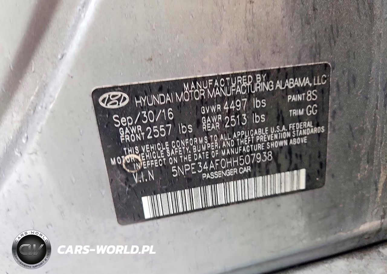 2017 Hyundai Sonata Sport VIN:5NPE34AF0HH507938 - 12