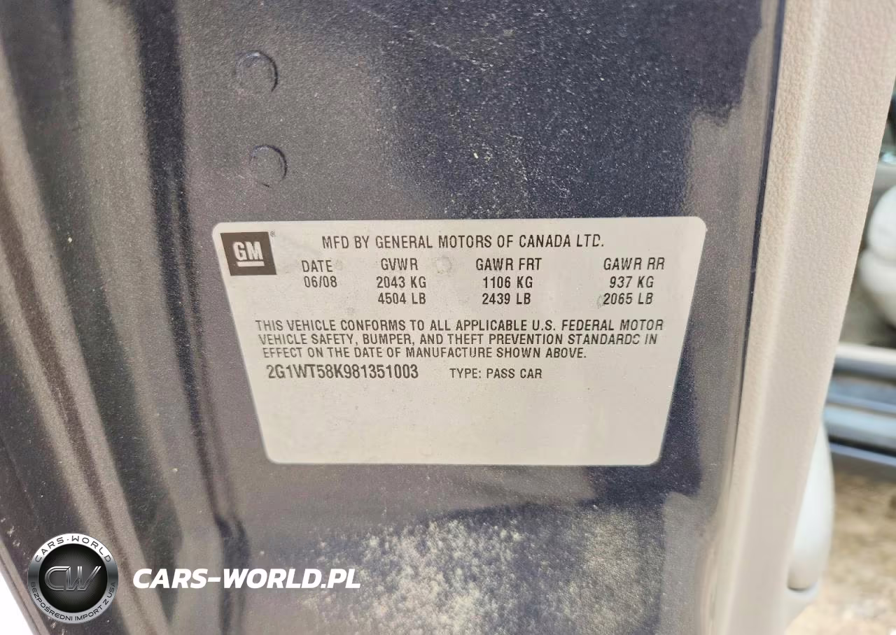 2008 Chevrolet Impala Lt VIN:2G1WT58K981351003 - 12