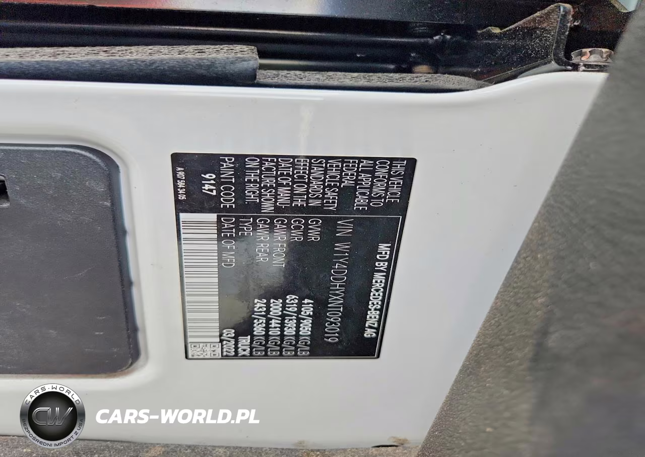 2022 Mercedes-Benz Sprinter 2500 VIN:W1Y4DDHYXNT093019 - 12