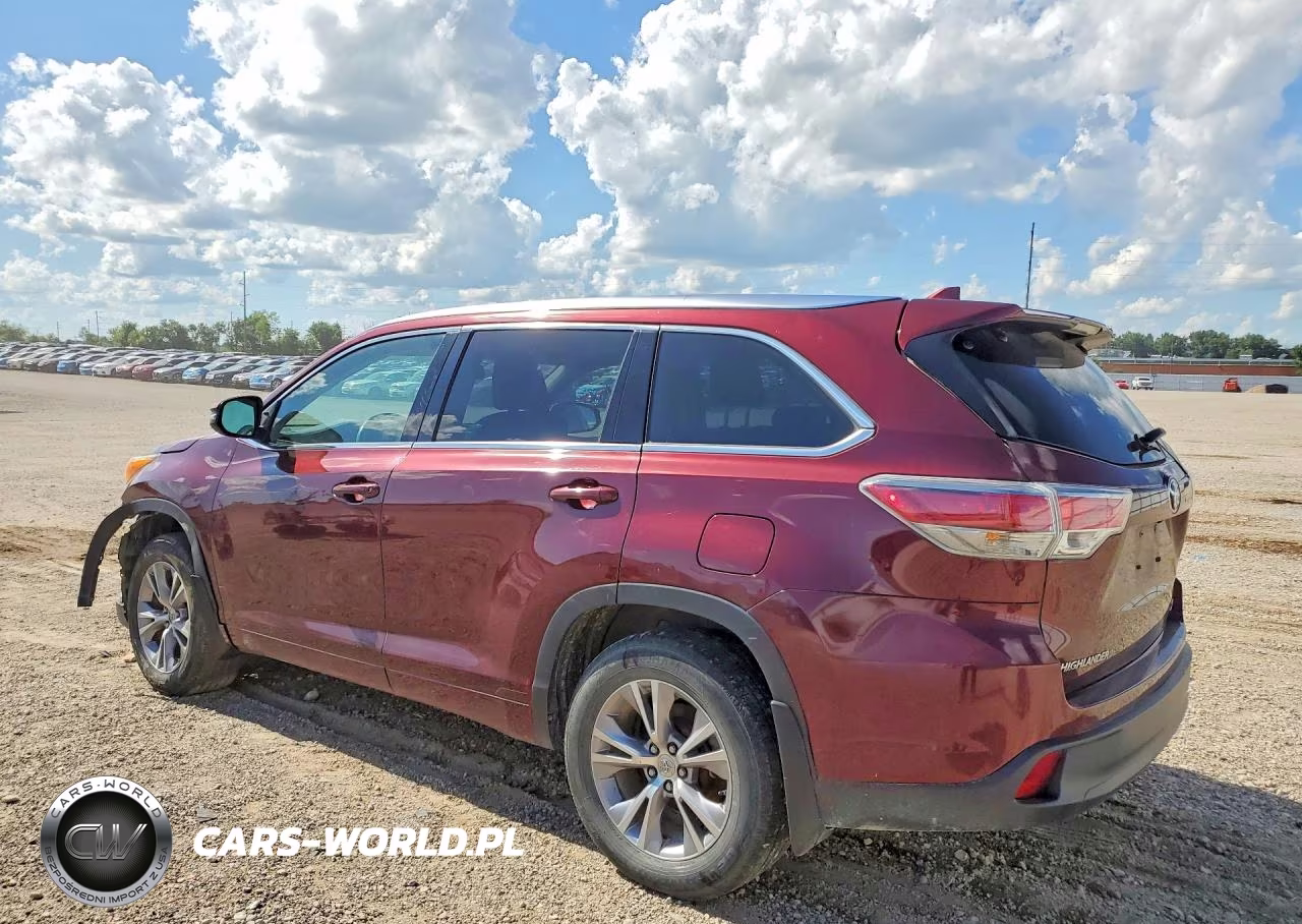2015 Toyota Highlander Xle VIN:5TDJKRFH7FS109321 - 2