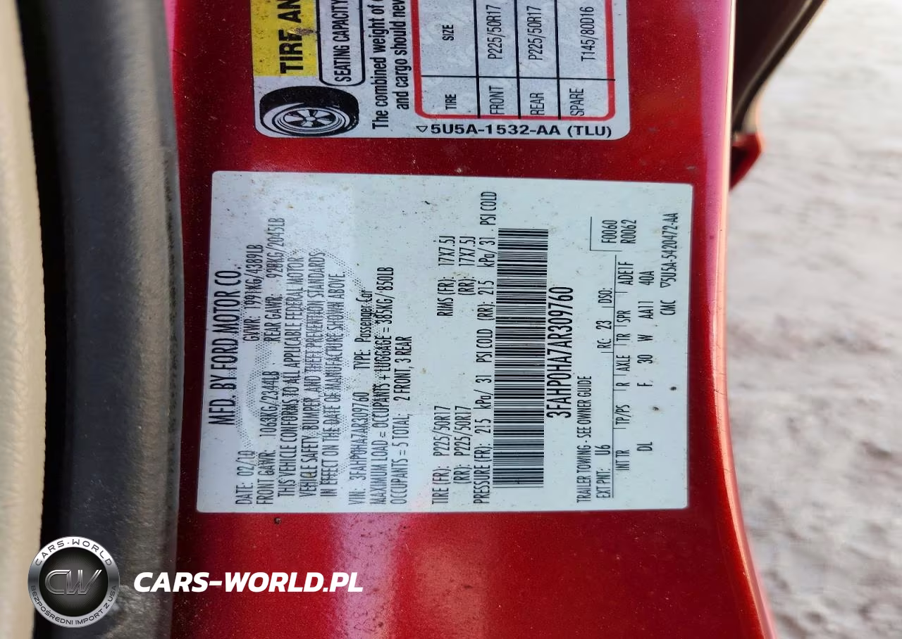 2010 Ford Fusion Se VIN:3FAHP0HA7AR309760 - 13