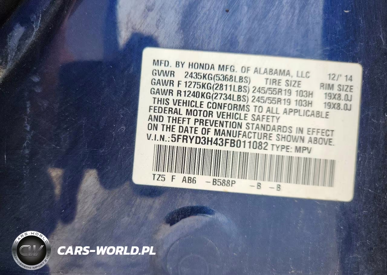 2015 Acura Mdx Technology VIN:5FRYD3H43FB011082 - 12