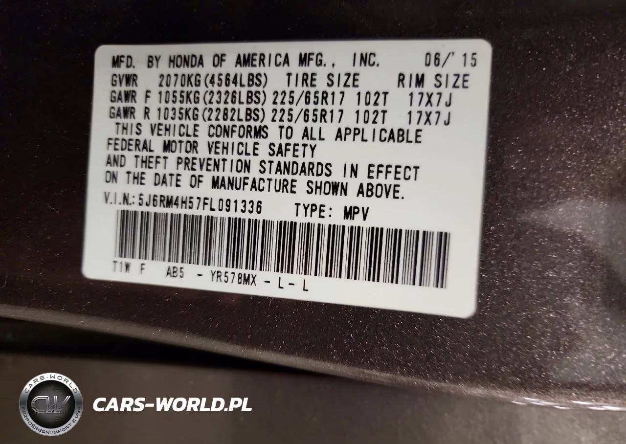2015 Honda Cr-V Ex VIN:5J6RM4H57FL091336 - 13