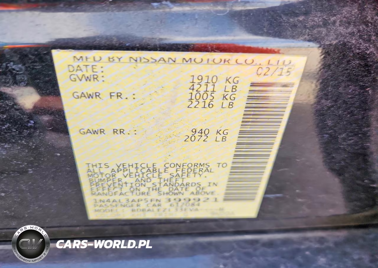 2015 Nissan Altima 2.5 S VIN:1N4AL3AP5FN399921 - 13