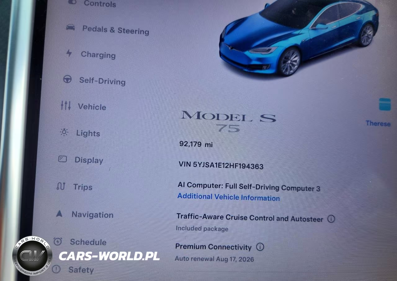 2017 Tesla Model S VIN:5YJSA1E12HF194363 - 9