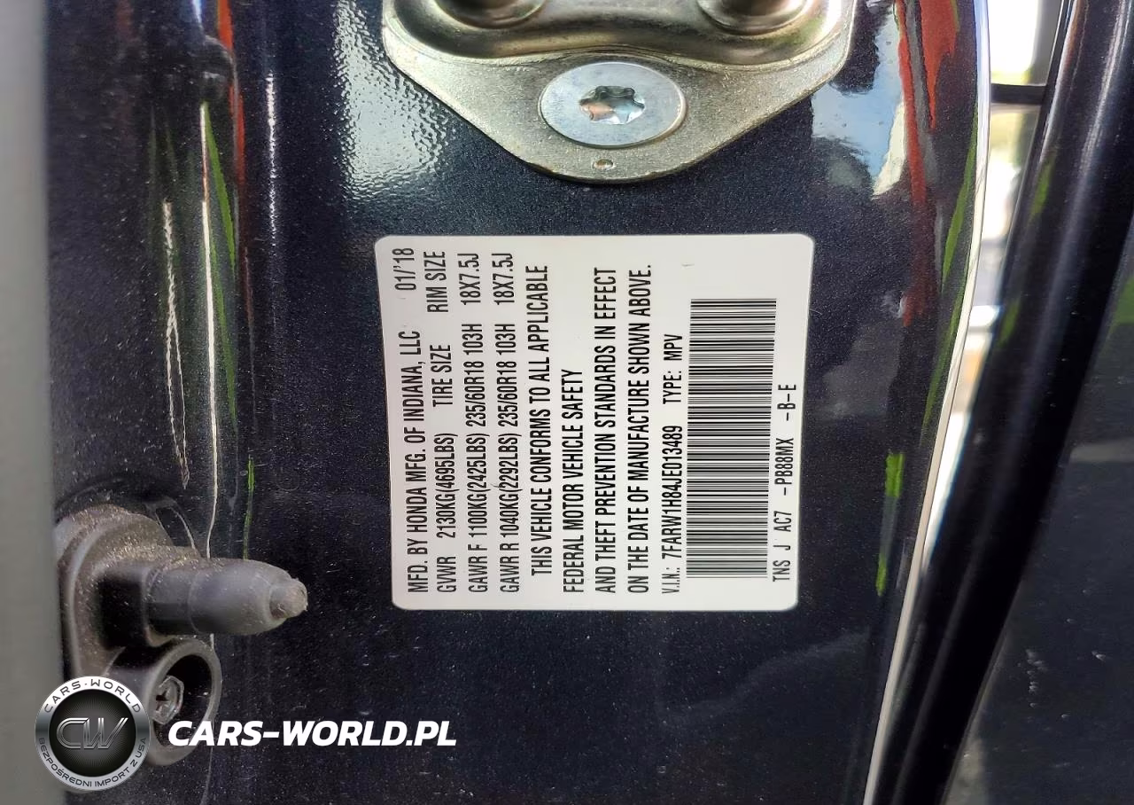 2018 Honda Cr-V Exl VIN:7FARW1H84JE013489 - 13