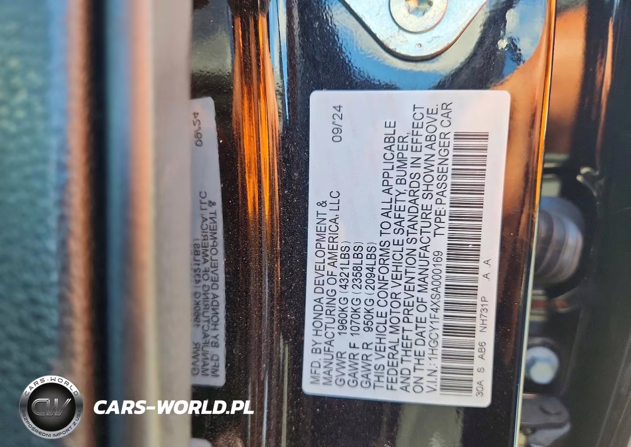 2025 Honda Accord Se VIN:1HGCY1F4XSA000169 - 12