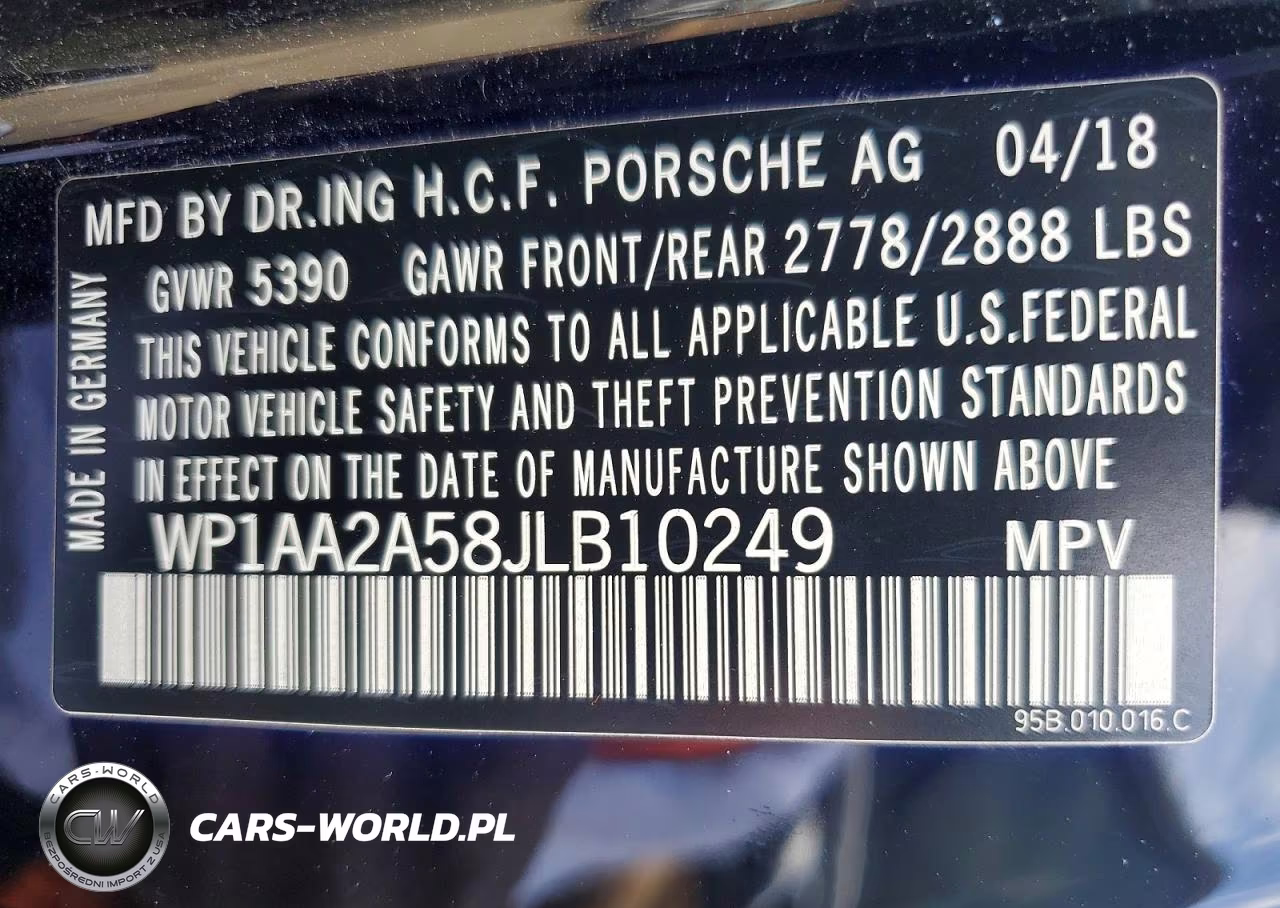 2018 Porsche Macan VIN:WP1AA2A58JLB10249 - 14