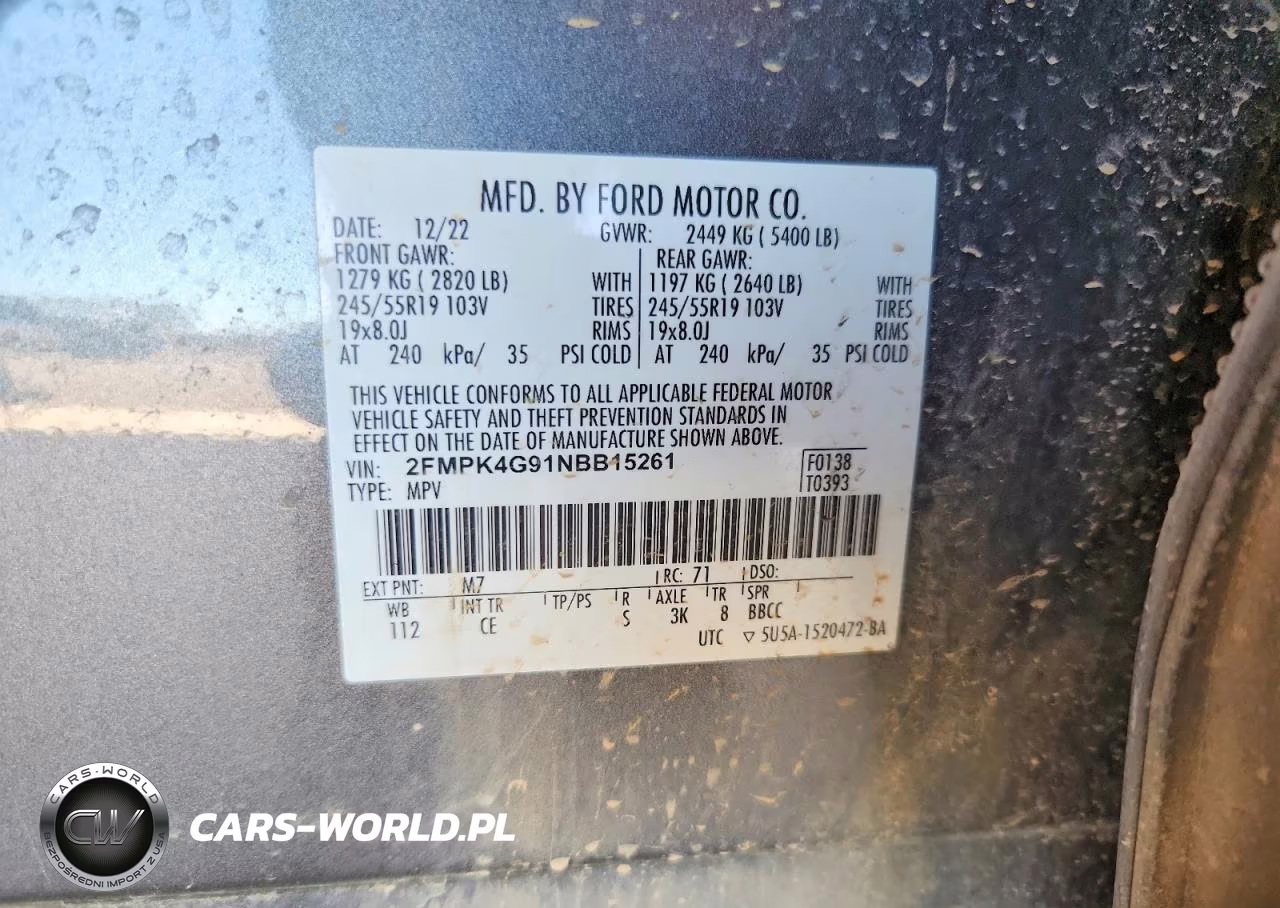 2022 Ford Edge Se VIN:2FMPK4G91NBB15261 - 14