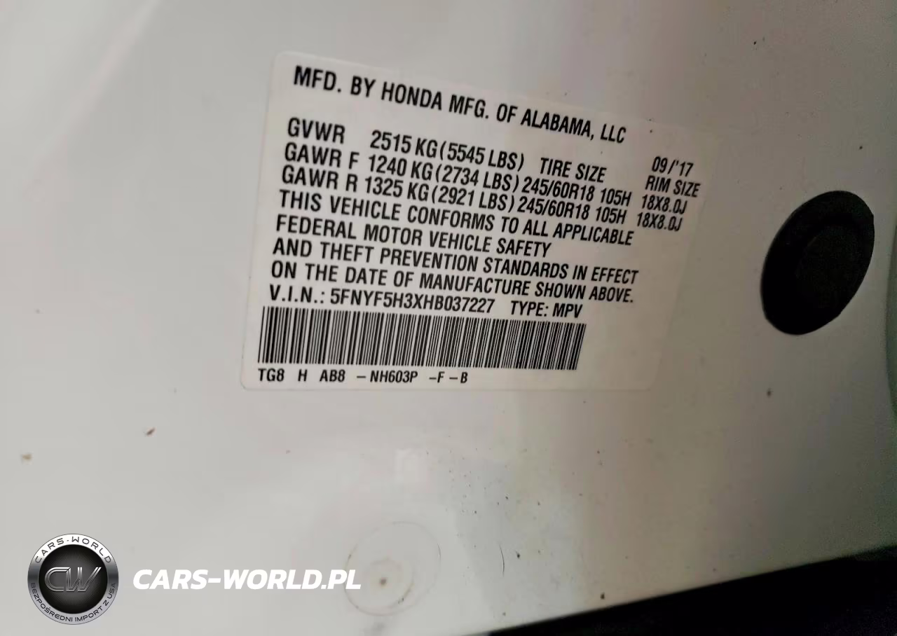 2017 Honda Pilot Ex VIN:5FNYF5H3XHB037227 - 14