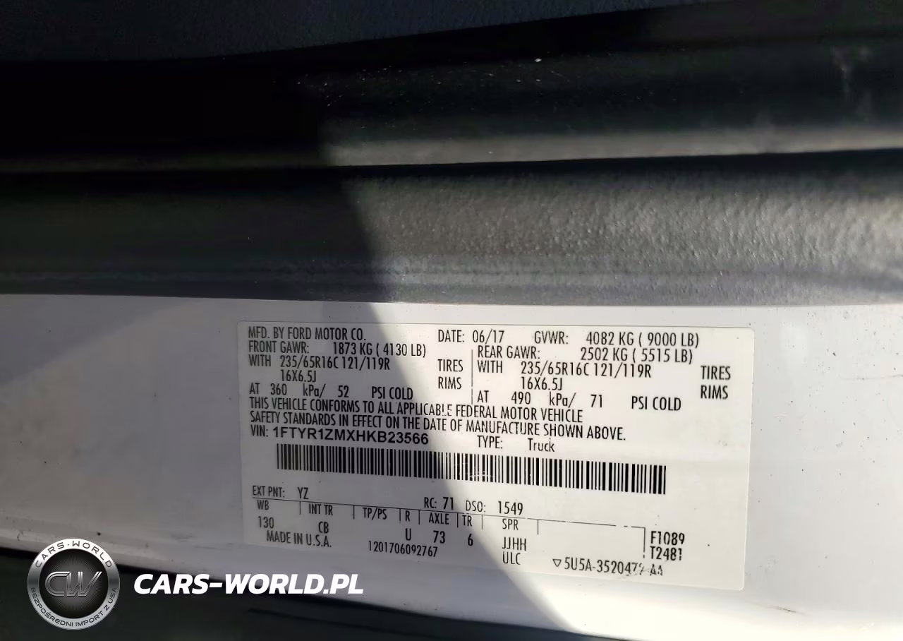 2017 Ford Transit 250 Utility - Service Van VIN:1FTYR1ZMXHKB23566 - 13