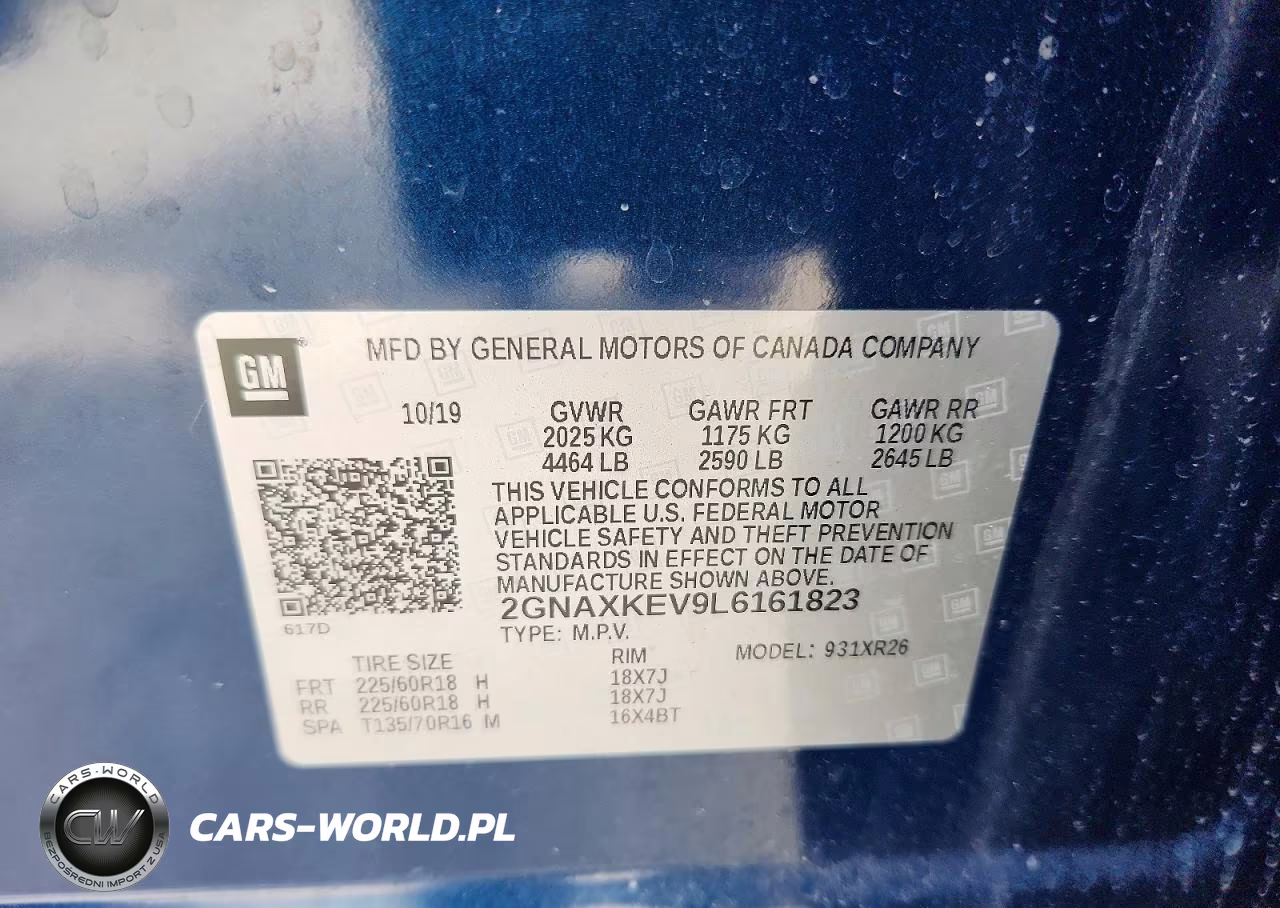 2020 Chevrolet Equinox Lt VIN:2GNAXKEV9L6161823 - 12