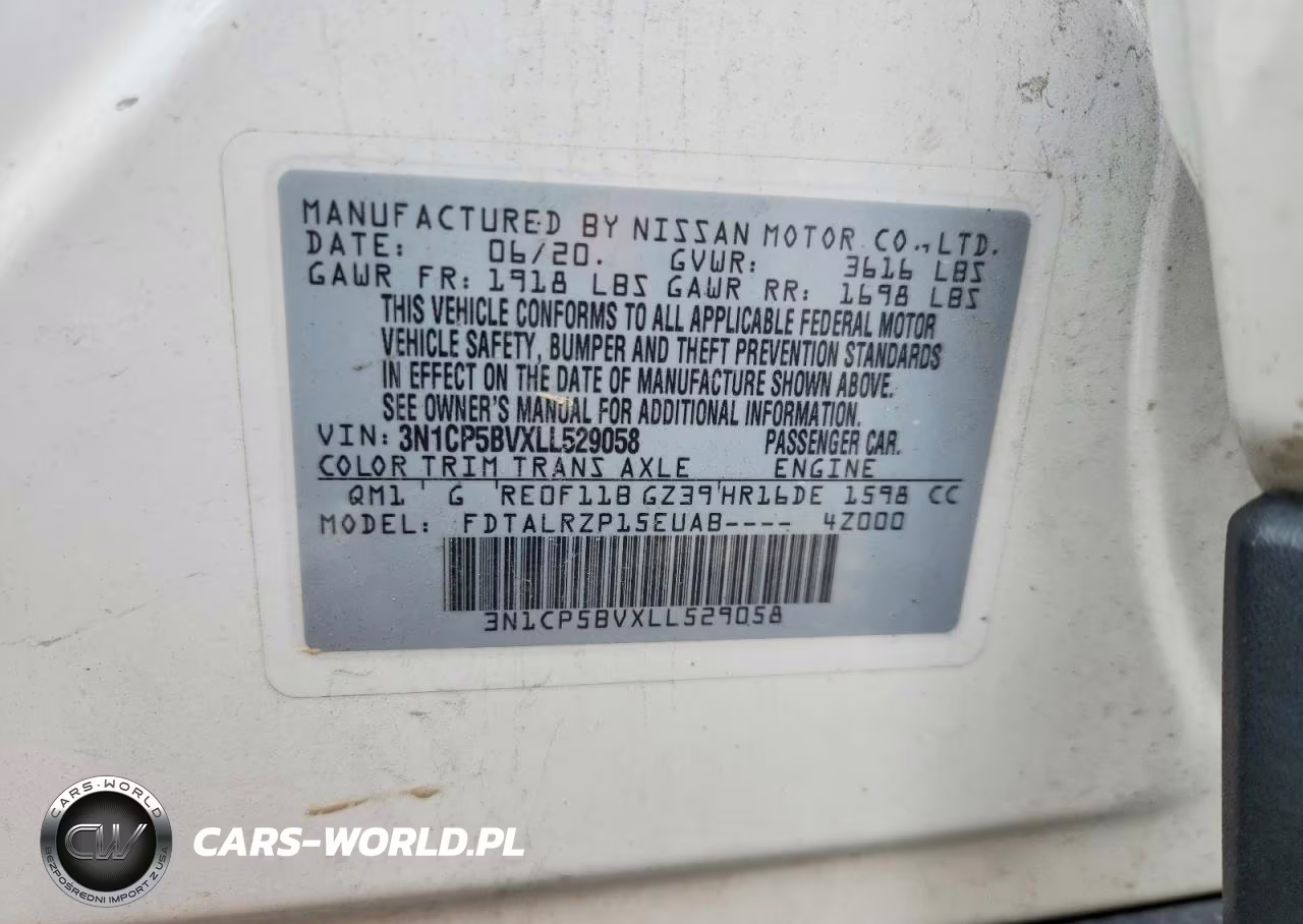 2020 Nissan Kicks S VIN:3N1CP5BVXLL529058 - 12