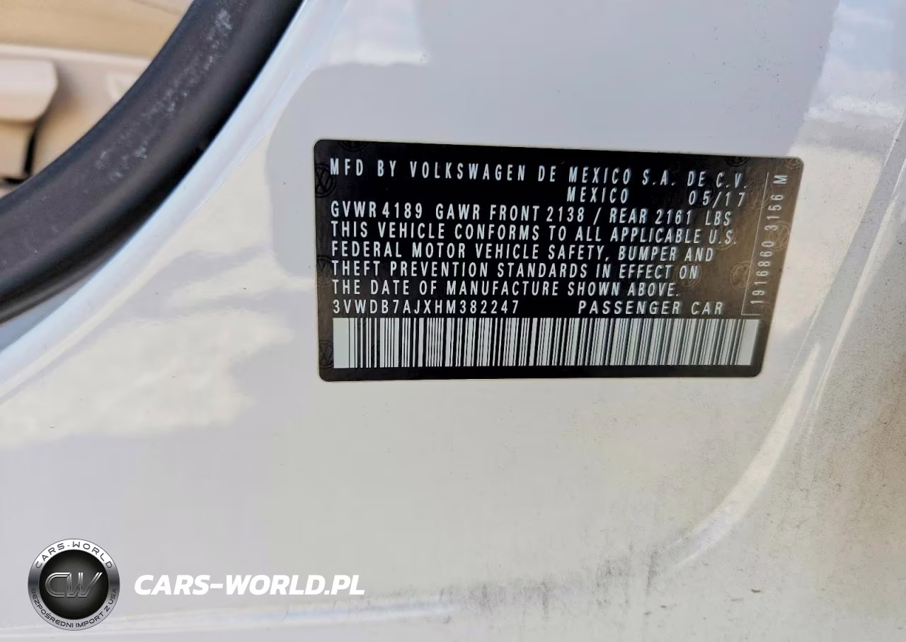 2017 Volkswagen Jetta Se VIN:3VWDB7AJXHM382247 - 12
