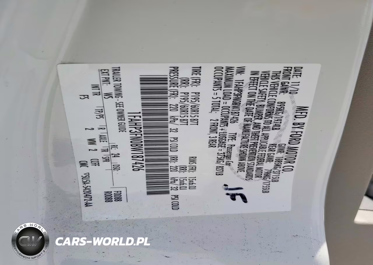 2011 Ford Focus Se VIN:1FAHP3FN0BW187426 - 12