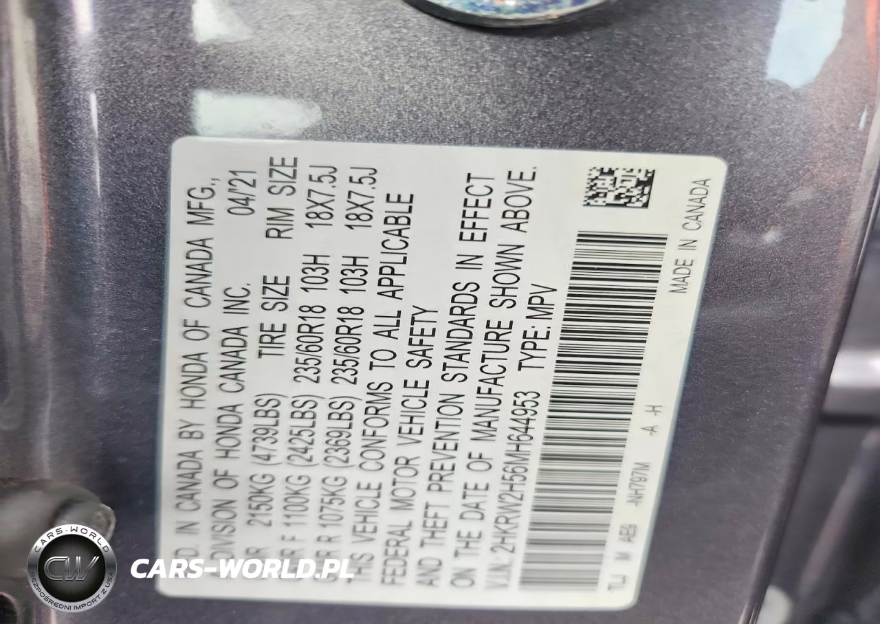 2021 Honda Cr-V Ex VIN:2HKRW2H56MH644953 - 13
