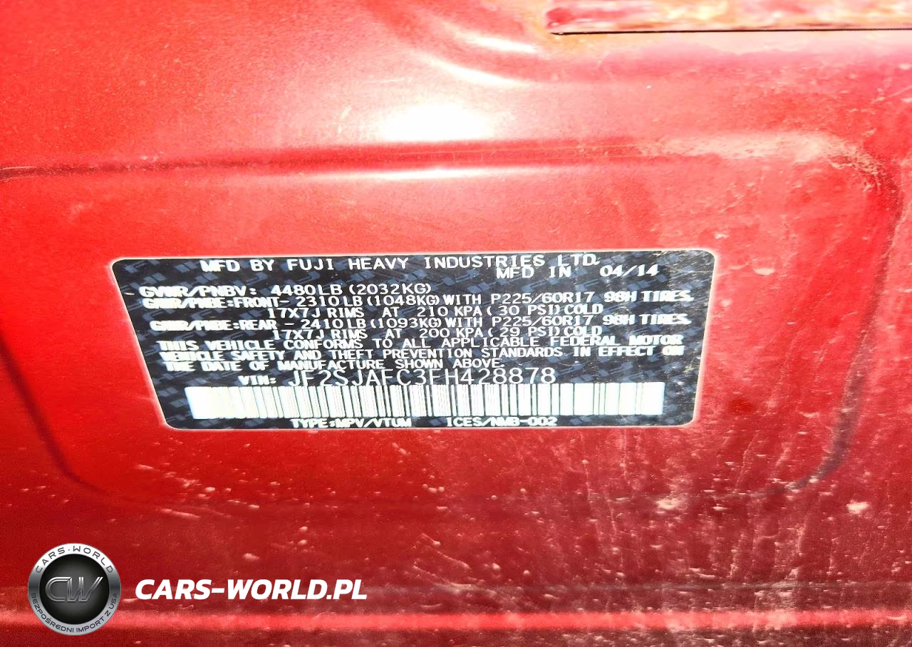 2015 Subaru Forester 2.5I Premium VIN:JF2SJAFC3FH428878 - 13