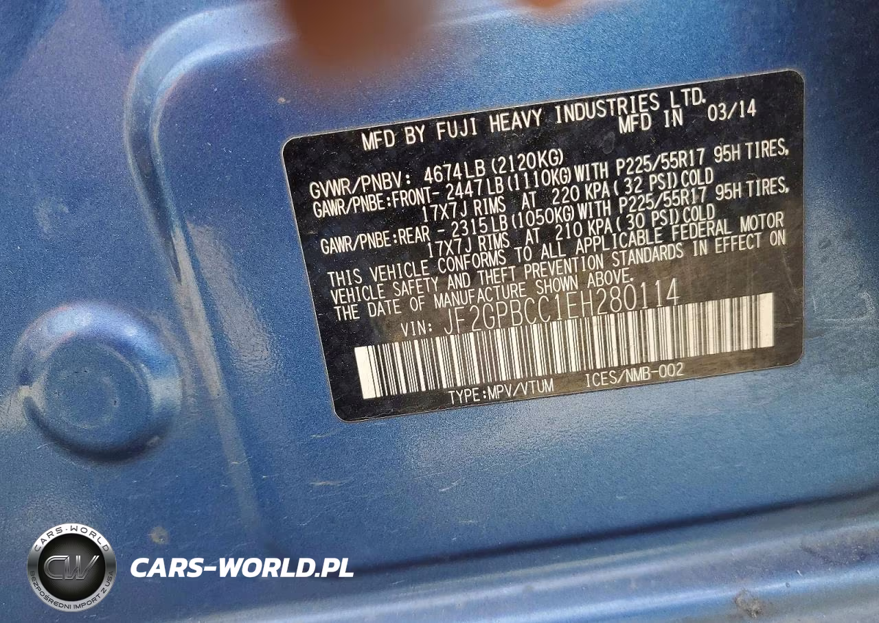 2014 Subaru Xv Crosstrek 2.0I Hybrid VIN:JF2GPBCC1EH280114 - 12