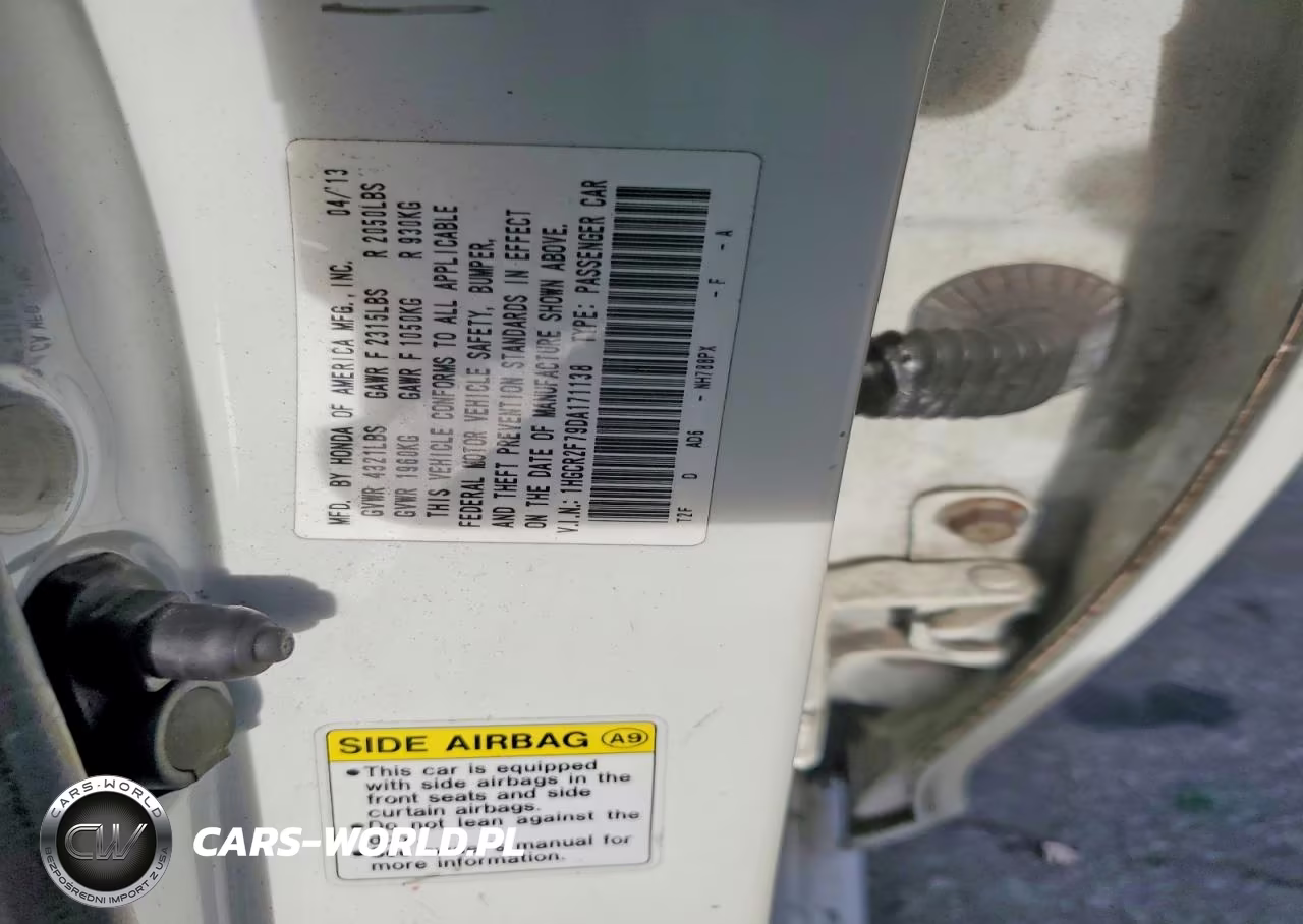 2013 Honda Accord Ex VIN:1HGCR2F79DA171138 - 12