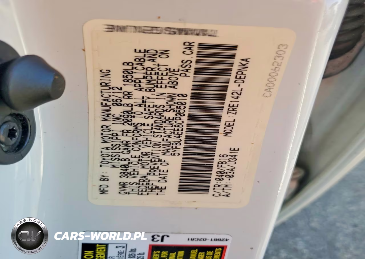 2012 Toyota Corolla Le VIN:5YFBU4EE8CP055010 - 12