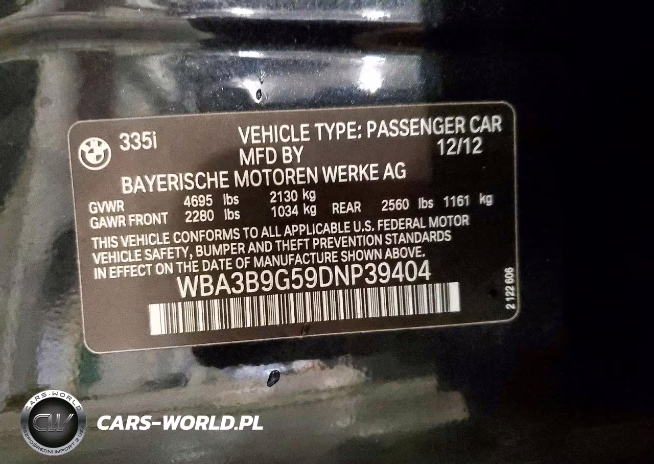 2013 BMW 335 Xi VIN:WBA3B9G59DNP39404 - 13