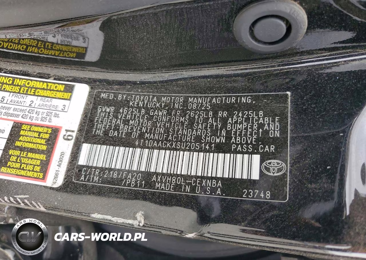 2025 Toyota Camry Le VIN:4T1DAACKXSU205141 - 12