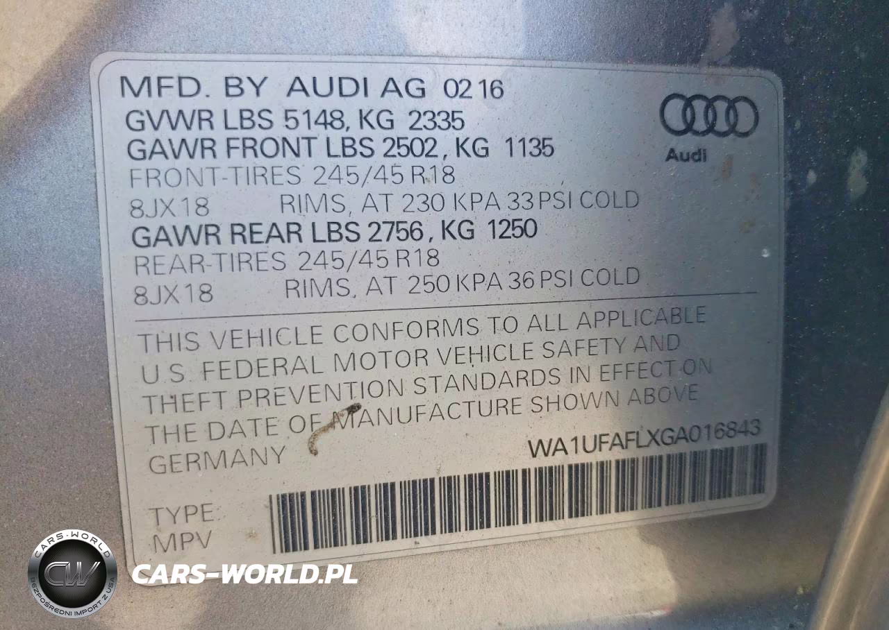 2016 Audi A4 Allroad Premium Plus VIN:WA1UFAFLXGA016843 - 12