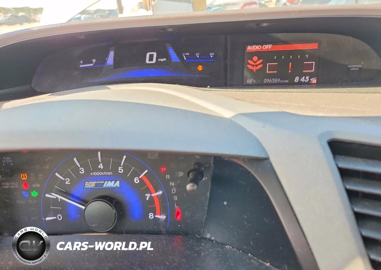 2012 Honda Civic Hybrid L VIN:JHMFB4F33CS008212 - 9