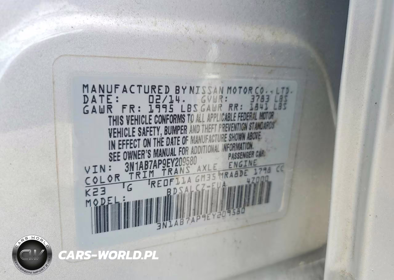 2014 Nissan Sentra S VIN:3N1AB7AP9EY209580 - 12