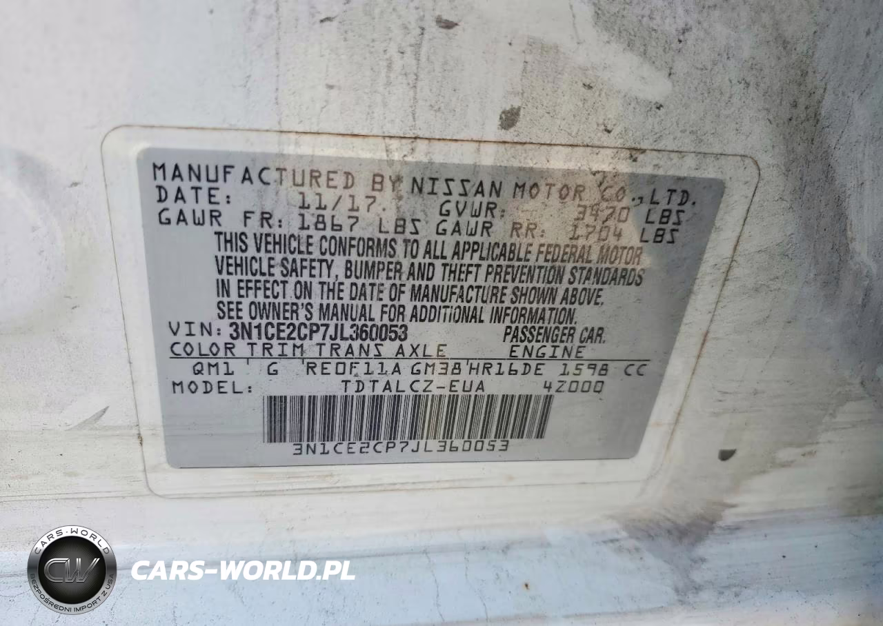 2018 Nissan Versa Note S VIN:3N1CE2CP7JL360053 - 12