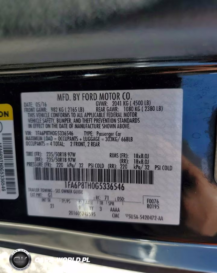 2016 Ford Mustang VIN:1FA6P8TH0G5336546 - 12