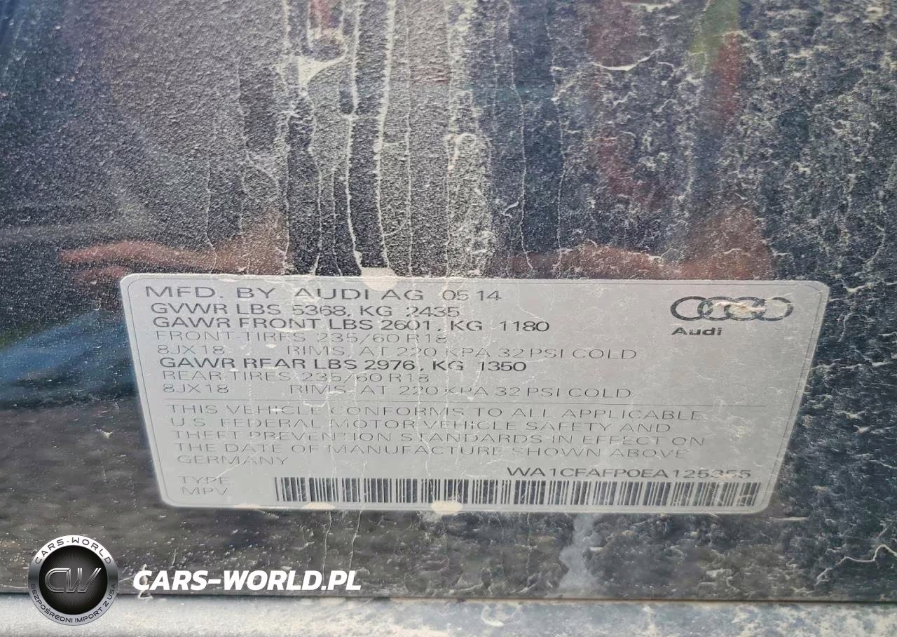 2014 Audi Q5 Premium VIN:WA1CFAFP0EA125355 - 13