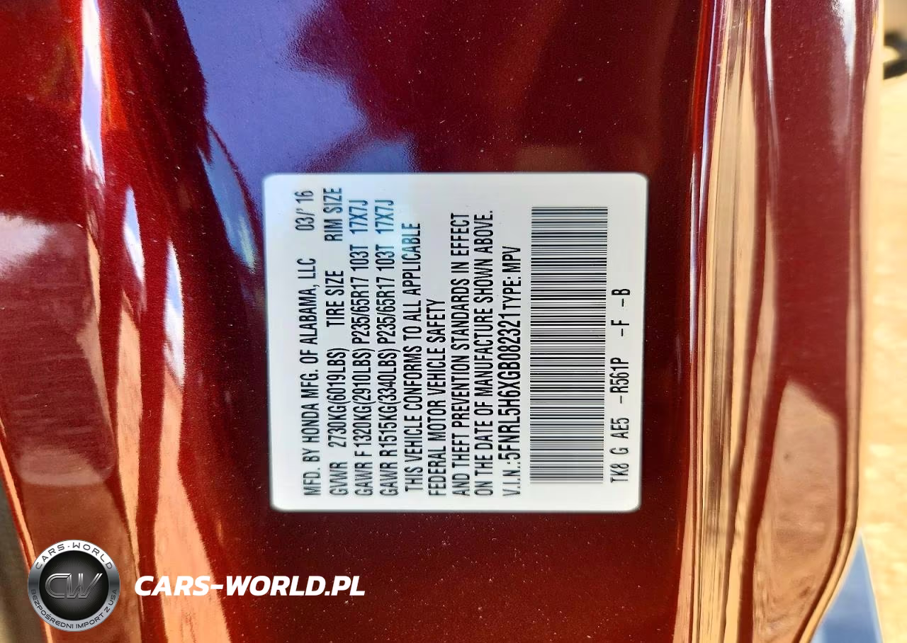 2016 Honda Odyssey Exl VIN:5FNRL5H6XGB082321 - 14