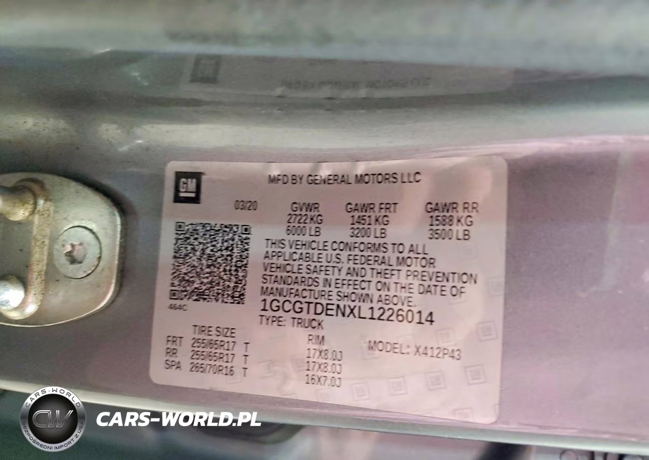 2020 Chevrolet Colorado Z71 VIN:1GCGTDENXL1226014 - 12