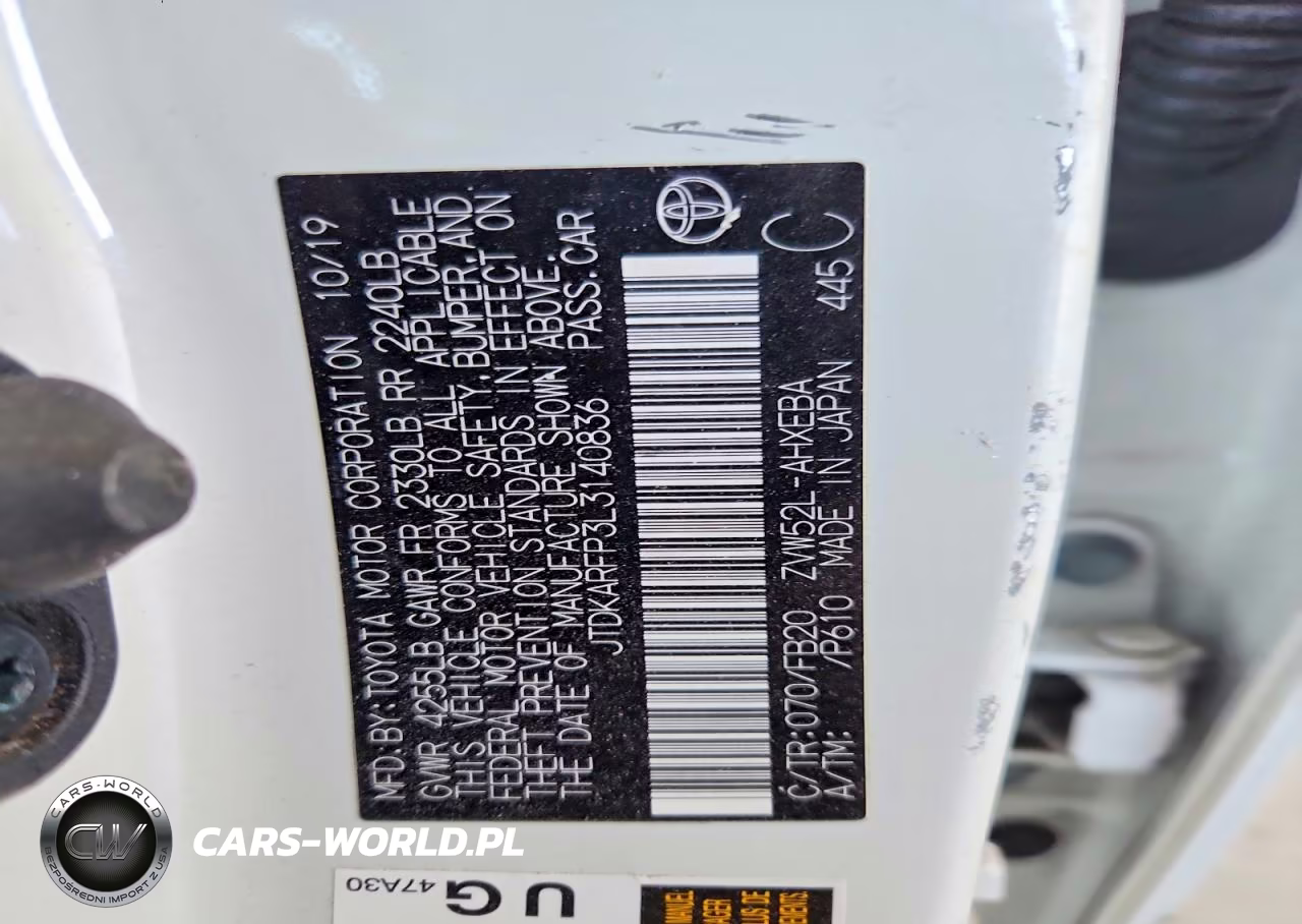 2020 Toyota Prius Prime Le VIN:JTDKARFP3L3140836 - 12