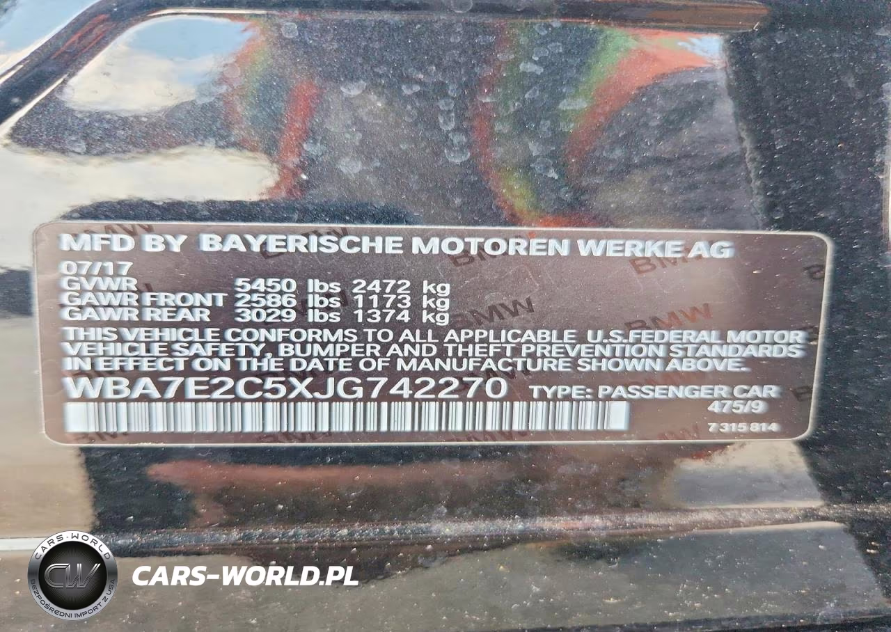 2018 BMW 740 I VIN:WBA7E2C5XJG742270 - 12