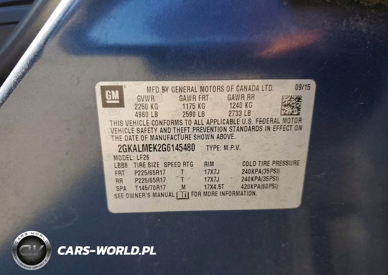 2016 GMC Terrain Sle VIN:2GKALMEK2G6145480 - 12