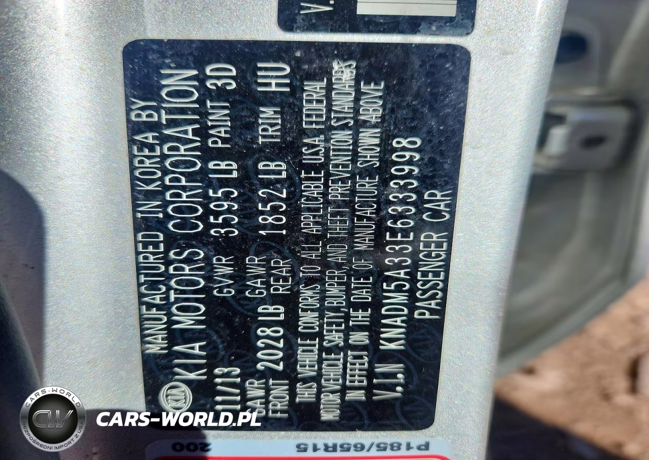 2014 Kia Rio Lx VIN:KNADM5A33E6333998 - 12