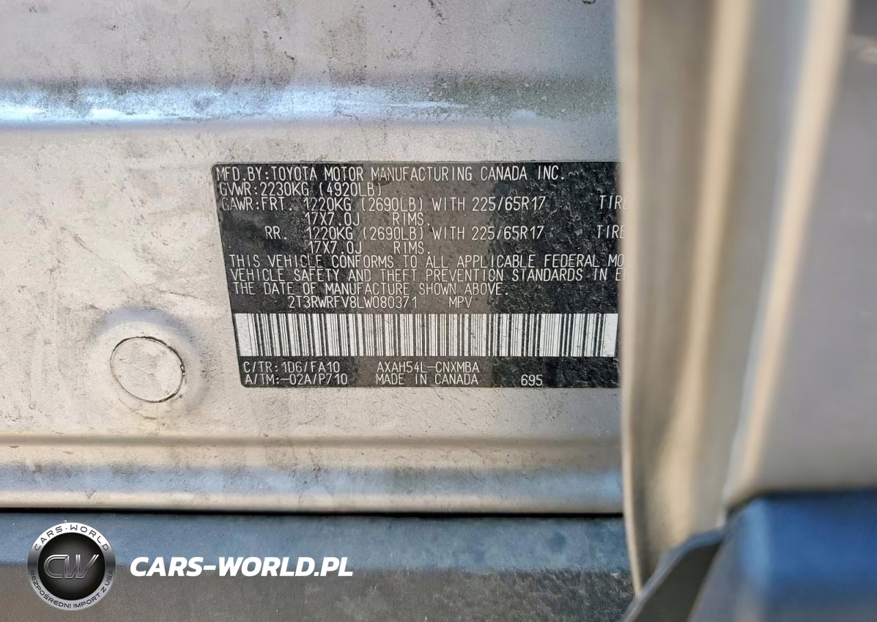 2020 Toyota Rav4 Hybrid Xle VIN:2T3RWRFV8LW080371 - 13