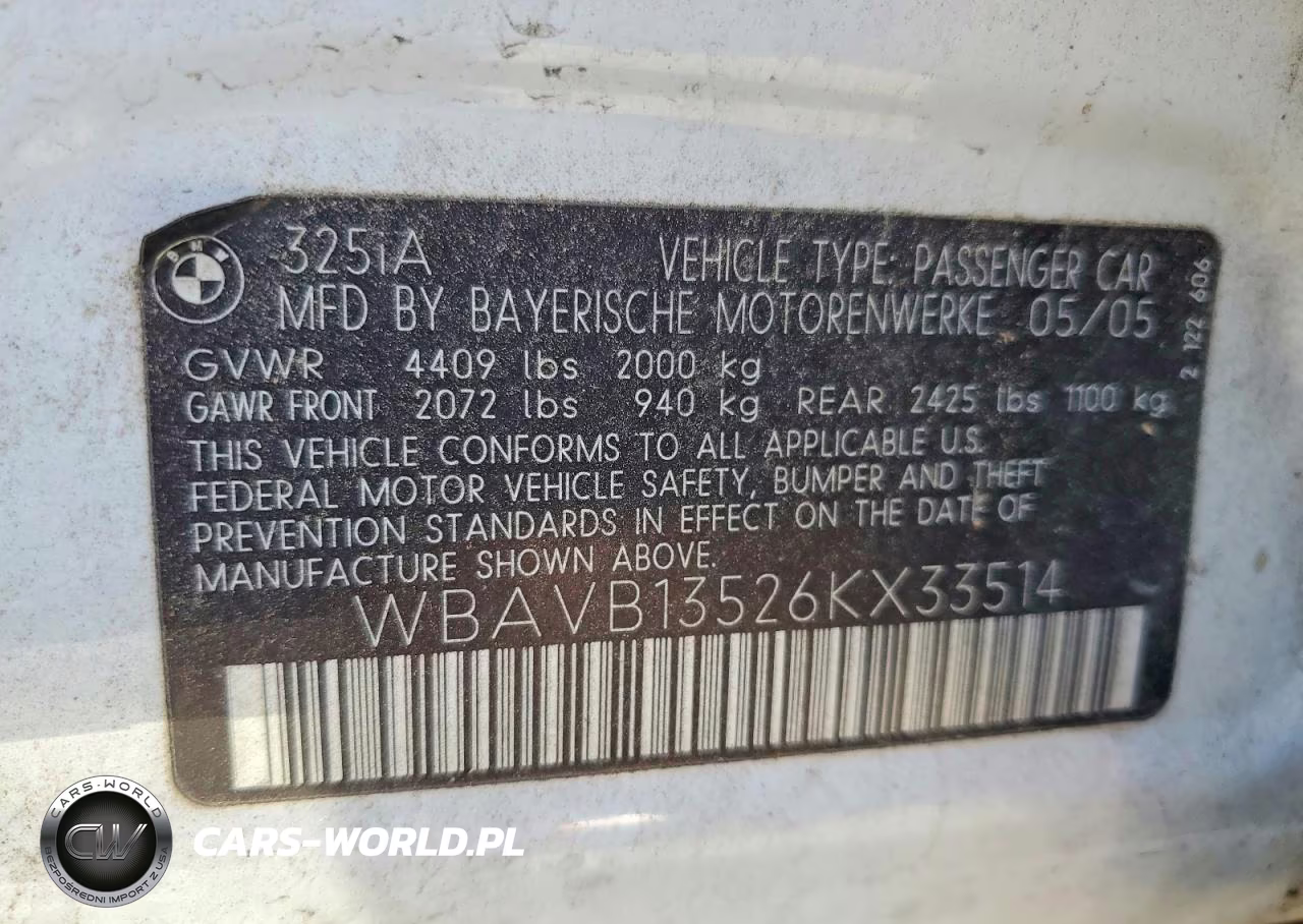 2006 BMW 325 I VIN:WBAVB13526KX33514 - 12
