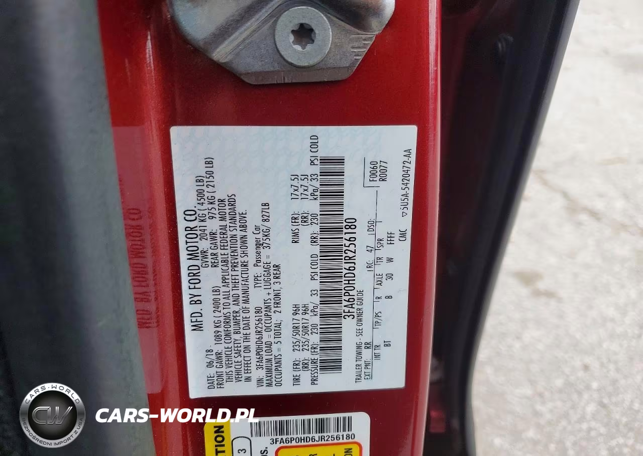 2018 Ford Fusion Se VIN:3FA6P0HD6JR256180 - 12