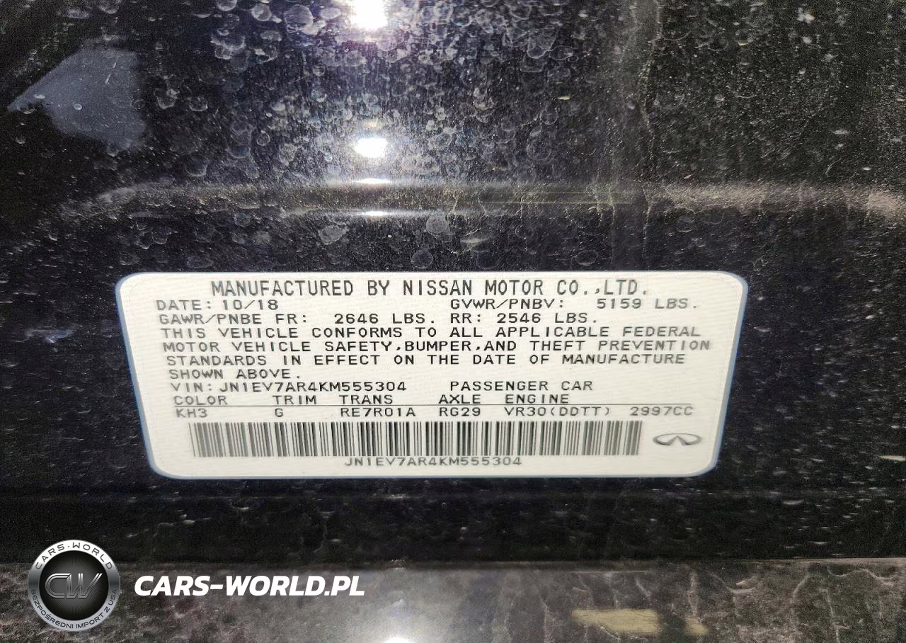 2019 Infiniti Q50 3.0T Luxe VIN:JN1EV7AR4KM555304 - 12