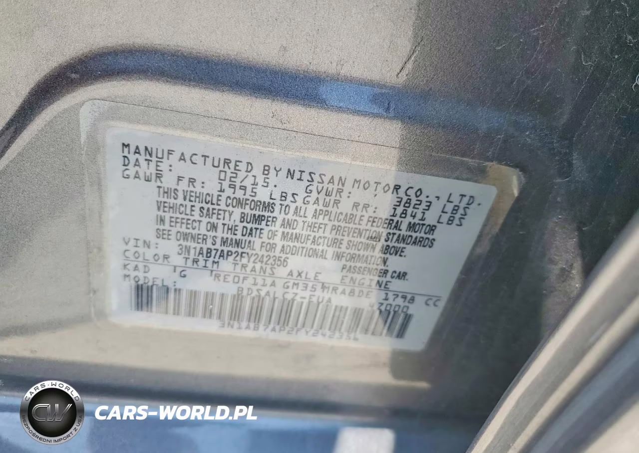 2015 Nissan Sentra S VIN:3N1AB7AP2FY242356 - 12