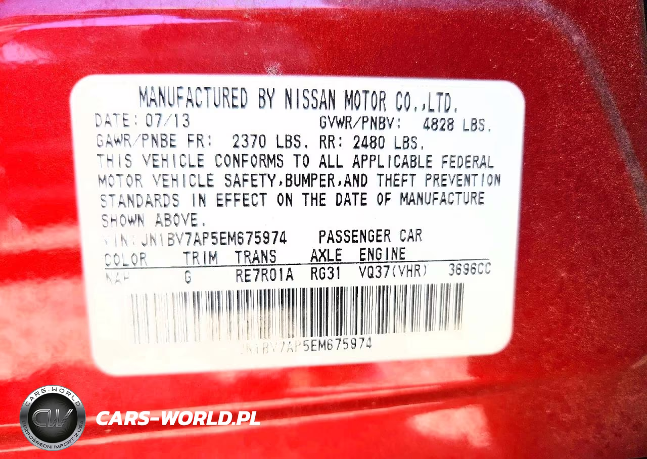 2014 Infiniti Q50 Premium VIN:JN1BV7AP5EM675974 - 12