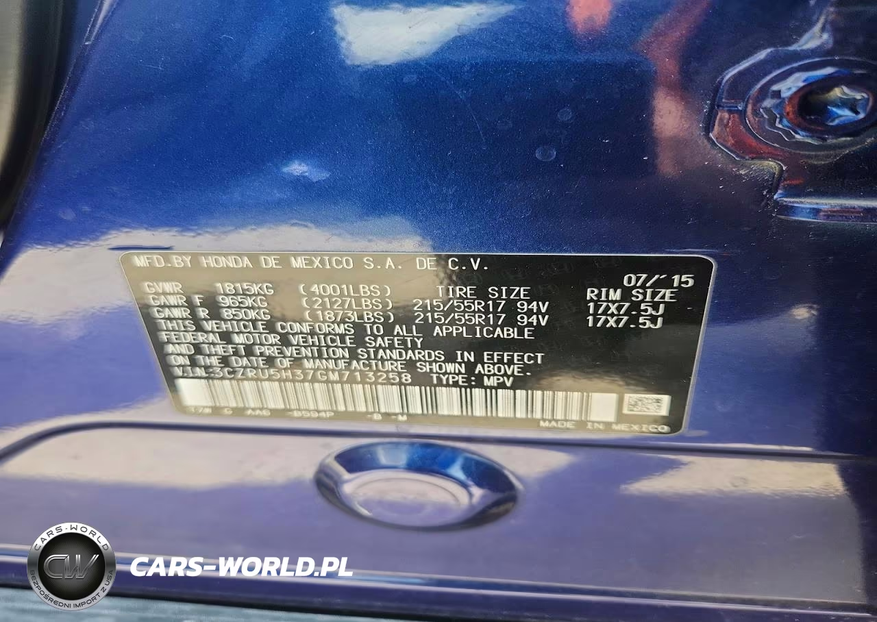 2016 Honda Hr-V Lx VIN:3CZRU5H37GM713258 - 13