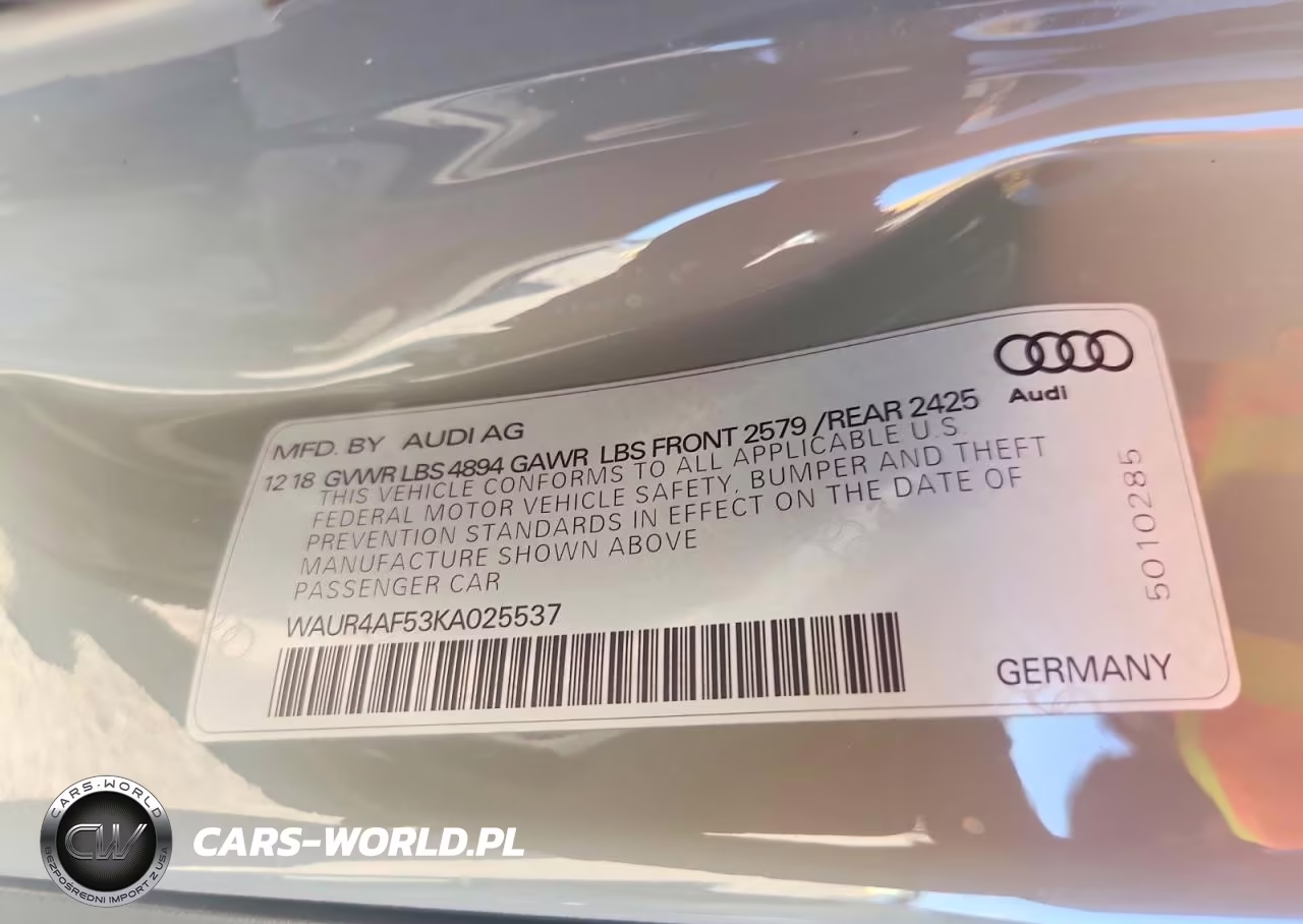 2019 Audi S5 Prestige VIN:WAUR4AF53KA025537 - 12