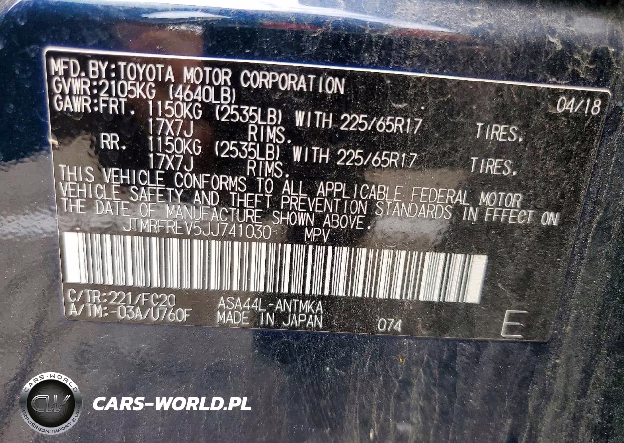 2018 Toyota Rav4 Xle VIN:JTMRFREV5JJ741030 - 13