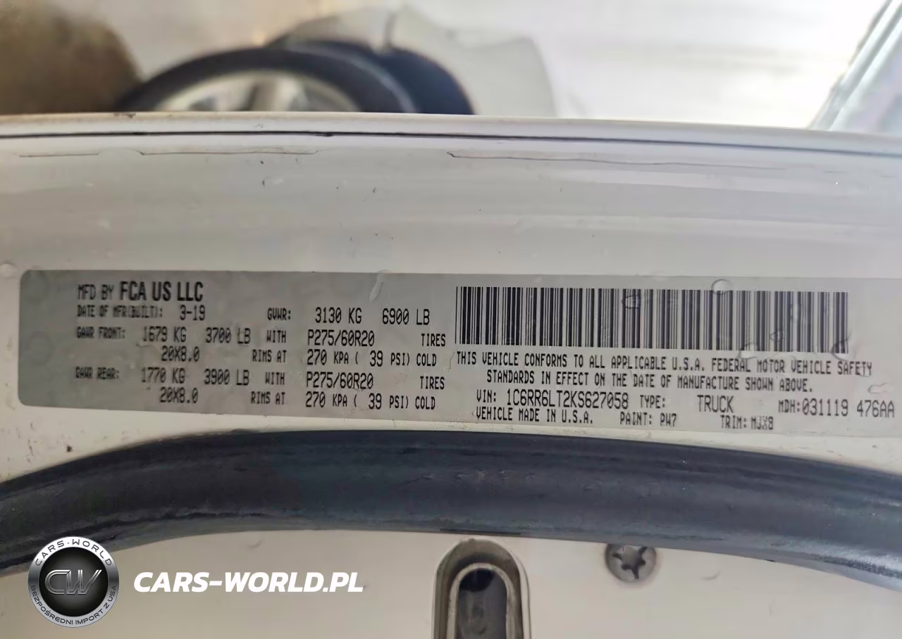 2019 Ram 1500 Classic Slt VIN:1C6RR6LT2KS627058 - 12