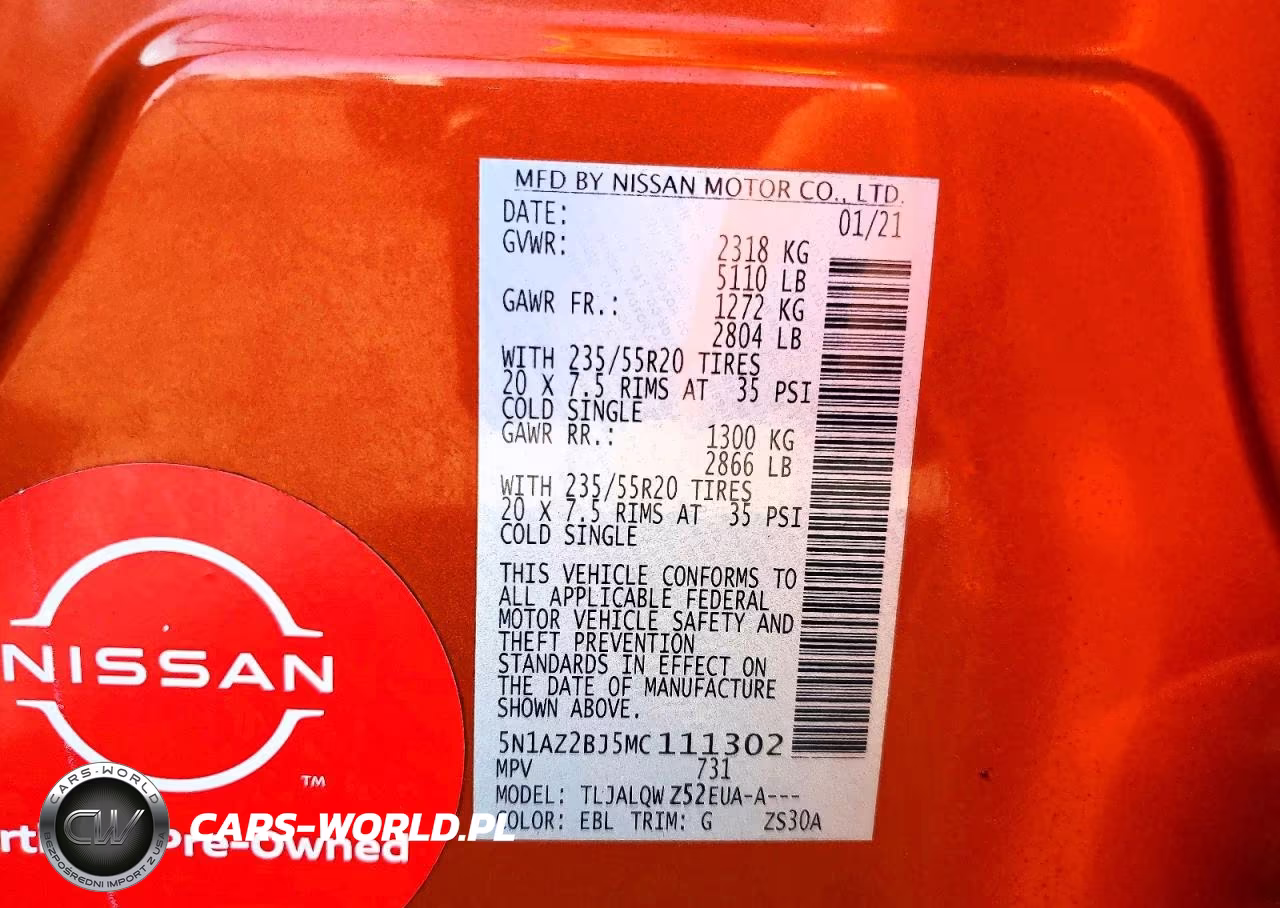2021 Nissan Murano Sv VIN:5N1AZ2BJ5MC111302 - 13