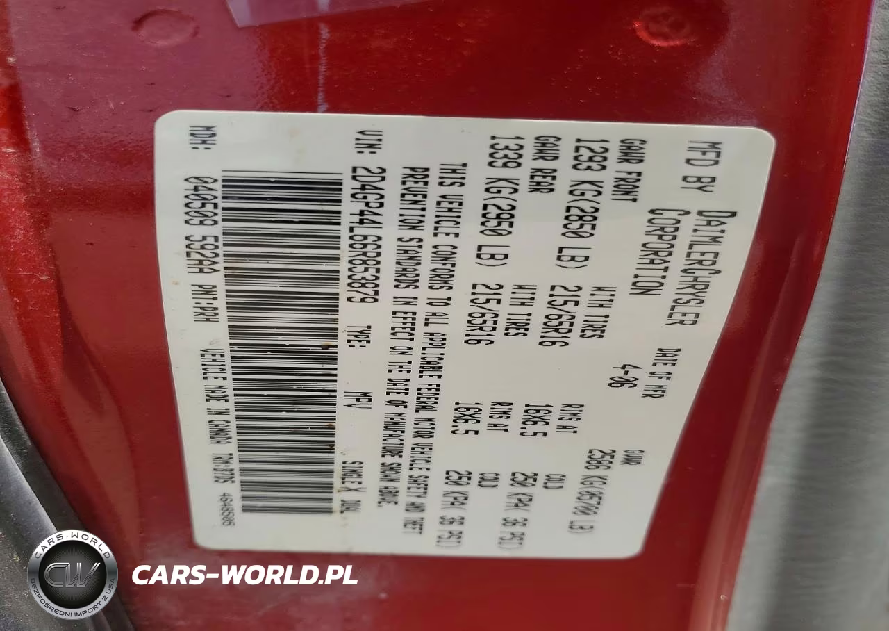 2006 Dodge Grand Caravan Sxt VIN:2D4GP44L66R853879 - 13